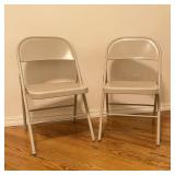 2 Folding Metal Chairs