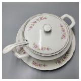 Polish Embassy China Bella Rose Tureen w/ Ladle