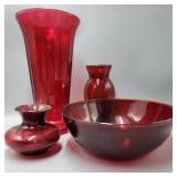 Red Glass Lot Red Glass Lot