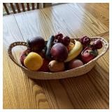 Basket of Faux Fruit