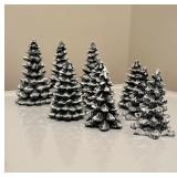 Lot of Resin Christmas Trees