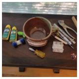 Signed Pottery Mug w/ Contents Signed Pottery Mug w/ Contents