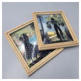 Convex Glass Silhouette Pair Convex Glass Silhouette Pair