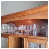 Lot of Crystal & Clear Glass w/ Stemware