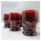 Set of 6 Georgian Pattern Ruby Tumblers Set of 6 Georgian Pattern Ruby Tumblers