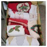 Tin of Christmas Towels w/ Placemats Tin of Christmas Towels w/ Placemats