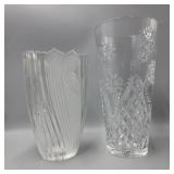 Crystal Vase Pair