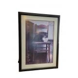 Vintage Framed Cat Print