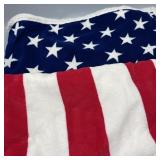 American Flag Plush Throw