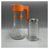 Vintage OJ Pitcher & Sugar Container