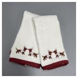 2 Dachshund Hand Towels