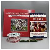 Arkansas Razorback Books, Ribbon, 2 Arkansas Pens