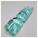 11" Aztec Aqua Glass Figure