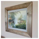 Barnwood Framed Graham Petley Rowboat Scene