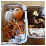 2 Totes of Halloween and Thanksgiving