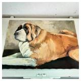 Saint Bernard Dog Painting