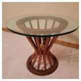 Glass Top Spindled Table