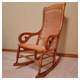 Vintage Maple / Caned Rocking Chair