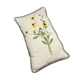 Black Eyed Susan Embroidered Pillow