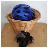 Biking Lot in Wood Handle Bar Basket