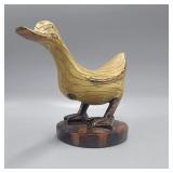 Painted Wood Duck Figurine