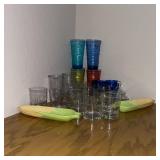 Lot of Plastic & Glassware