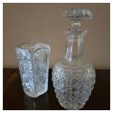 Glass Decanter and Vase