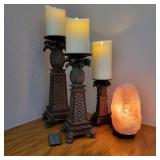 Luminara Electric Candles w/ Salt Lamp