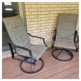 Pair of Patio Swivel Chairs