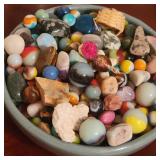 Bowl of Marbles, Rocks and a Turtle