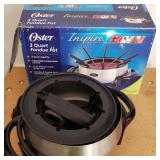 Set of 2 Three Qt Oster Fondue Pots