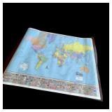 Laminated World Map 38 x 50