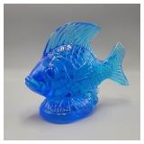 Blue Art Glass Fish