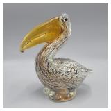 Handblown Glass Pelican Figurine