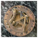 F.L.West 3 Inch Brass Round Nautical  Sundial