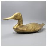 Vintage Brass Duck Doorstop