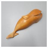 Vintage Carved Whale Wall Decor