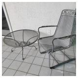 Wrought Iron Patio Chair w/ Table Wrought Iron Patio Chair w/ Table