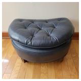 Vintage Blue Semicircle Footstool