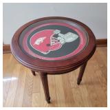 Modern Arkansas Razorback Glass Top Side Table