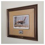 Maynard Reece Signed Arkansas Turkey Art / Stamp