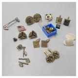 Lot of Vintage Cuff Links & Tacks