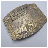 Vintage Colorado Ski Country Brass Belt Buckle