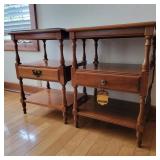 Vintage Bissman Solid Walnut Nightstands Vintage Bissman Solid Walnut Nightstands
