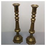 Pair of Large Brass Candle Sticks Pair of Large Brass Candle Sticks