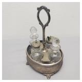 Silver Plate Creamer/Sugar Caddy Silver Plate Creamer/Sugar Caddy