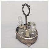 Silver Plate Creamer/Sugar Caddy