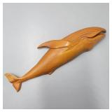 Blue Whale Carved Wall Art