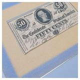 50 Cent Confederate Bill Display 50 Cent Confederate Bill Display