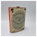 Antique Dupont Gunpowder Tin Antique Dupont Gunpowder Tin